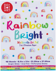 Rainbow Bright Multimedia Art Pad - 3 in 1 Premium Paper