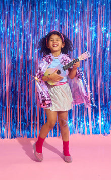 Great Pretenders The 5th Avenue Purple Pailette Cape, size 4/6