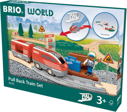 BRIO World Pull Back Train Set