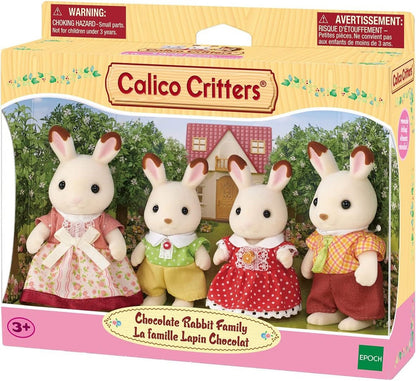 Calico Critters Chocolate Rabbit Family