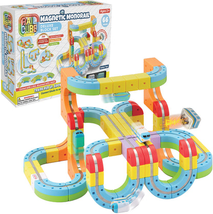 Rail Cube Magnetic Monorail Deluxe Block Set