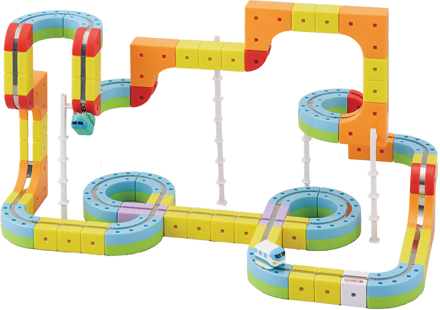 Rail Cube Magnetic Monorail Deluxe Block Set