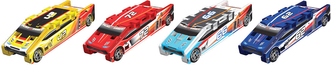 Flat 2 Fast Card Racers (Red)