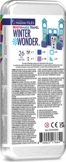 Magna-Tiles microMags Winter Wonder Travel Set (26-Piece)