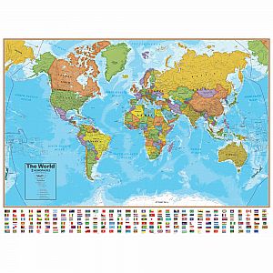 World Wall Map 38x51 (PICKUP/DELIVERY Only)